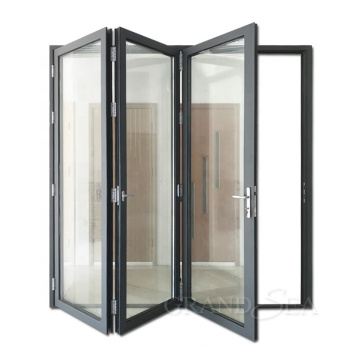 European CE double glazing aluminum bi folding doors price